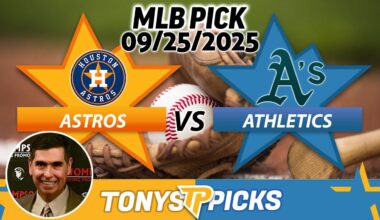 Houston Astros vs Athletics Pick 9/25/25 MLB Pick Prediction