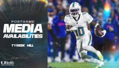 WR Tyreek Hill meets with the media after #MIAvsBUF | Miami Dolphins
