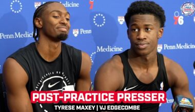 Tyrese Maxey & VJ Edgecombe speak after First Sixers Practice