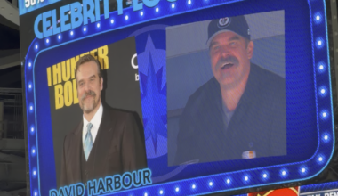 David Harbour spotted at a Winnipeg Jets game