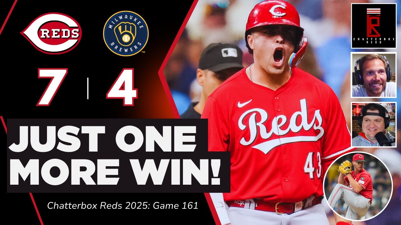 Cincinnati Reds ONE WIN From MLB Postseason! Reds End 13 Series Losing Streak To Brewers, Highlights