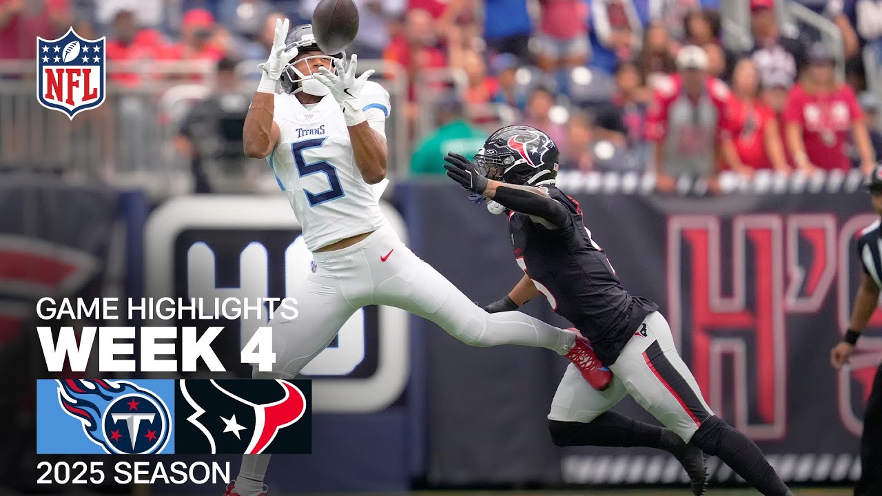 Tennessee Titans vs Houston Texans Game Highlights | NFL 2025 Season Week 4