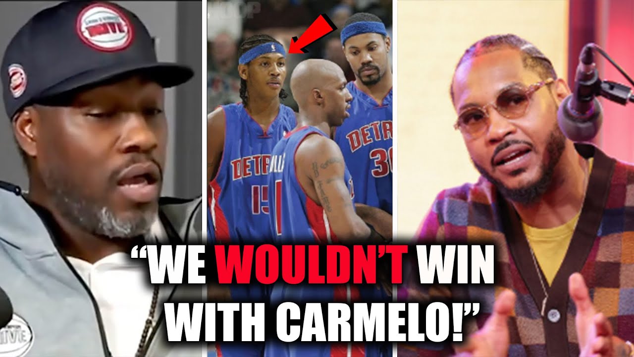 Ben Wallace CLAPS BACK at Carmelo & Stephen A. about Detroit Not Drafting Melo!