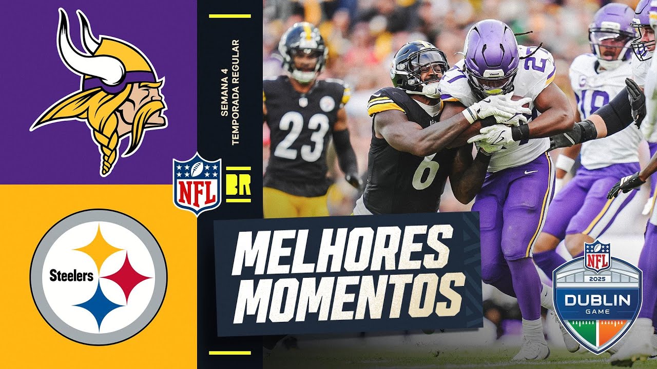 SEMANA 4 | Minnesota Vikings vs Pittsburgh Steelers | Melhores Momentos | NFL 2025