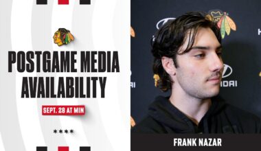 Frank Nazar on Preseason Hat Trick | Chicago Blackhawks