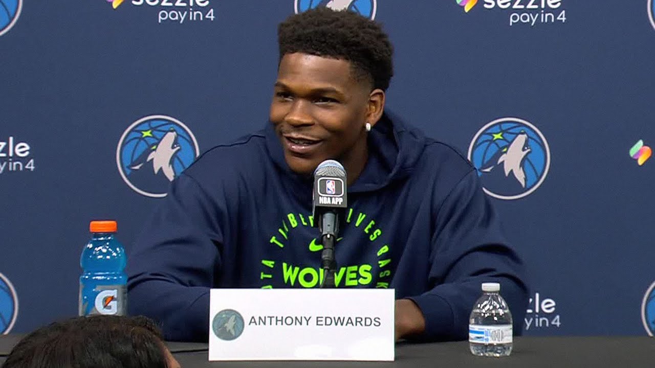 Anthony Edwards Talks Preparations for the 2025-26 NBA Season at Timberwolves Media Day