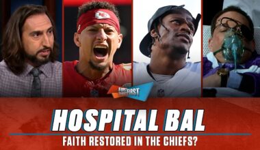 Ravens put Brou on stretcher following loss to Nick's Chiefs, Kansas City back? | FIRST THINGS FIRST