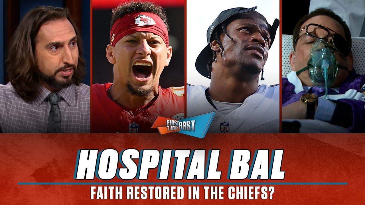 Ravens put Brou on stretcher following loss to Nick's Chiefs, Kansas City back? | FIRST THINGS FIRST