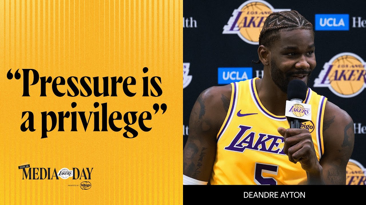 Deandre Ayton Talks About the Opportunity to Play Alongside Lebron & Luka | Lakers Media Day 2025