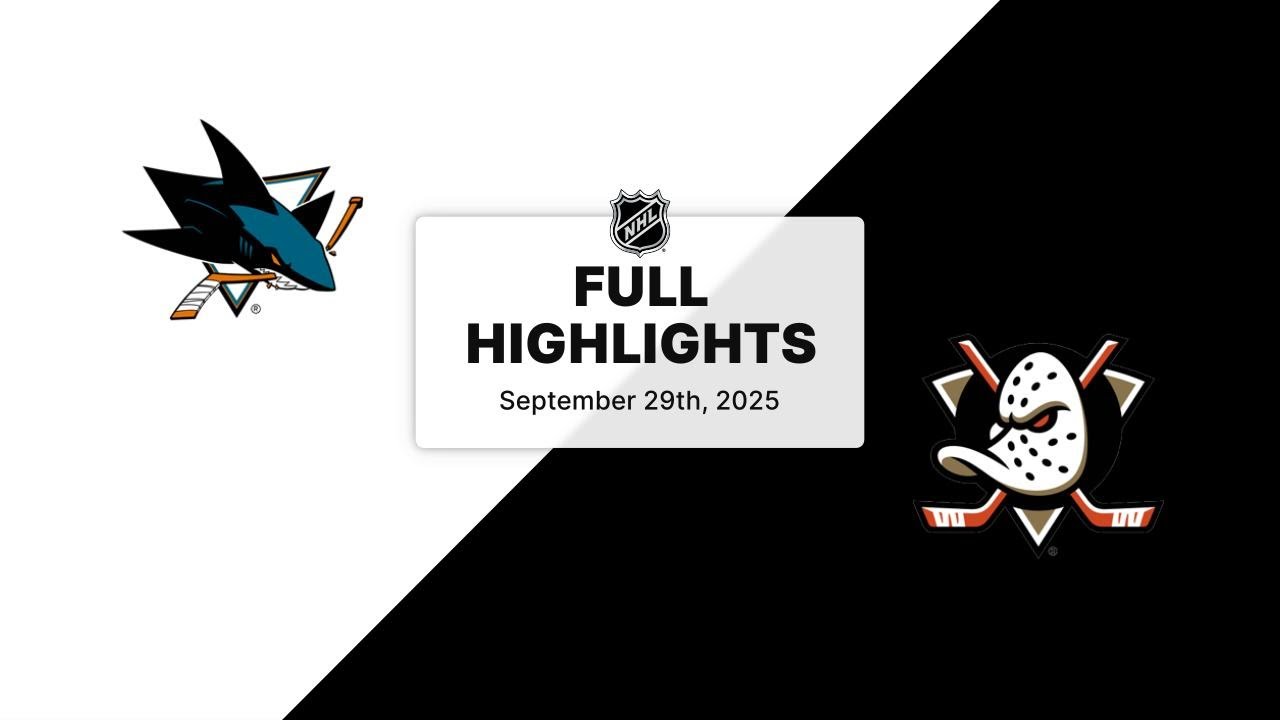 NHL Highlights | Sharks vs. Ducks | September 29, 2025