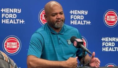 Pistons coach J.B. Bickerstaff discusses the development of young players at Media Day