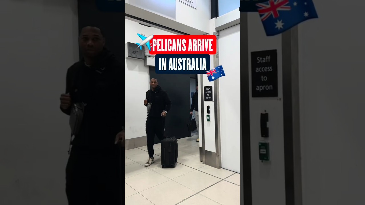 Pelicans arrive in Australia! #nba #shorts