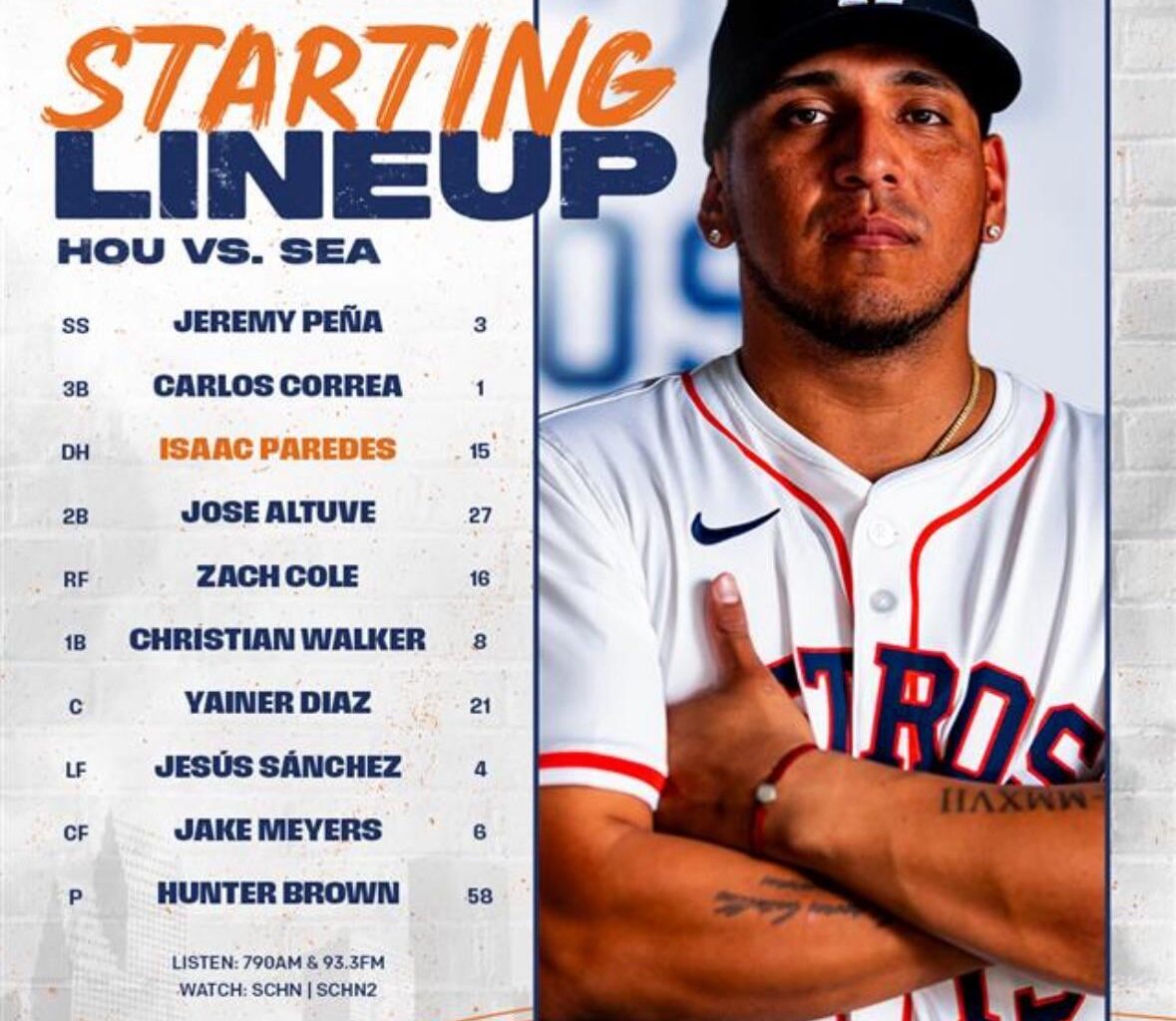 Tonight’s Starting Lineup 9/19