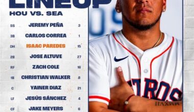 Tonight’s Starting Lineup 9/19