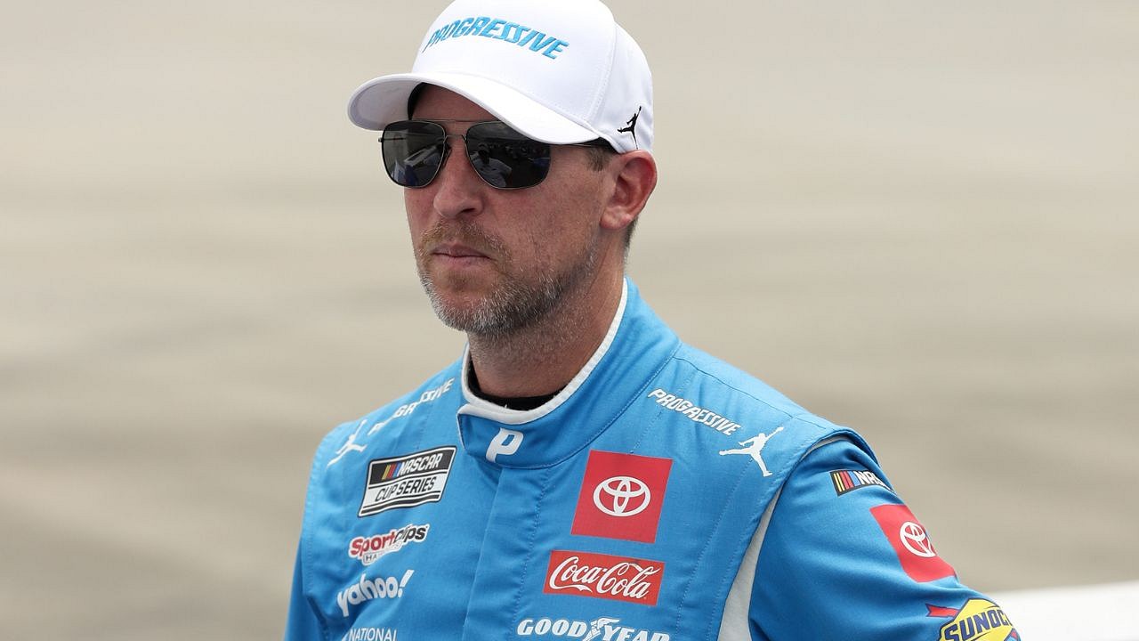 DEWALT Toyota driver Christopher Bell (20) celebrates winning the NASCAR Cup Series EchoPark Automotive Grand Prix at Circuit of the Americas on Sunday, March 2, 2025 in Austin.