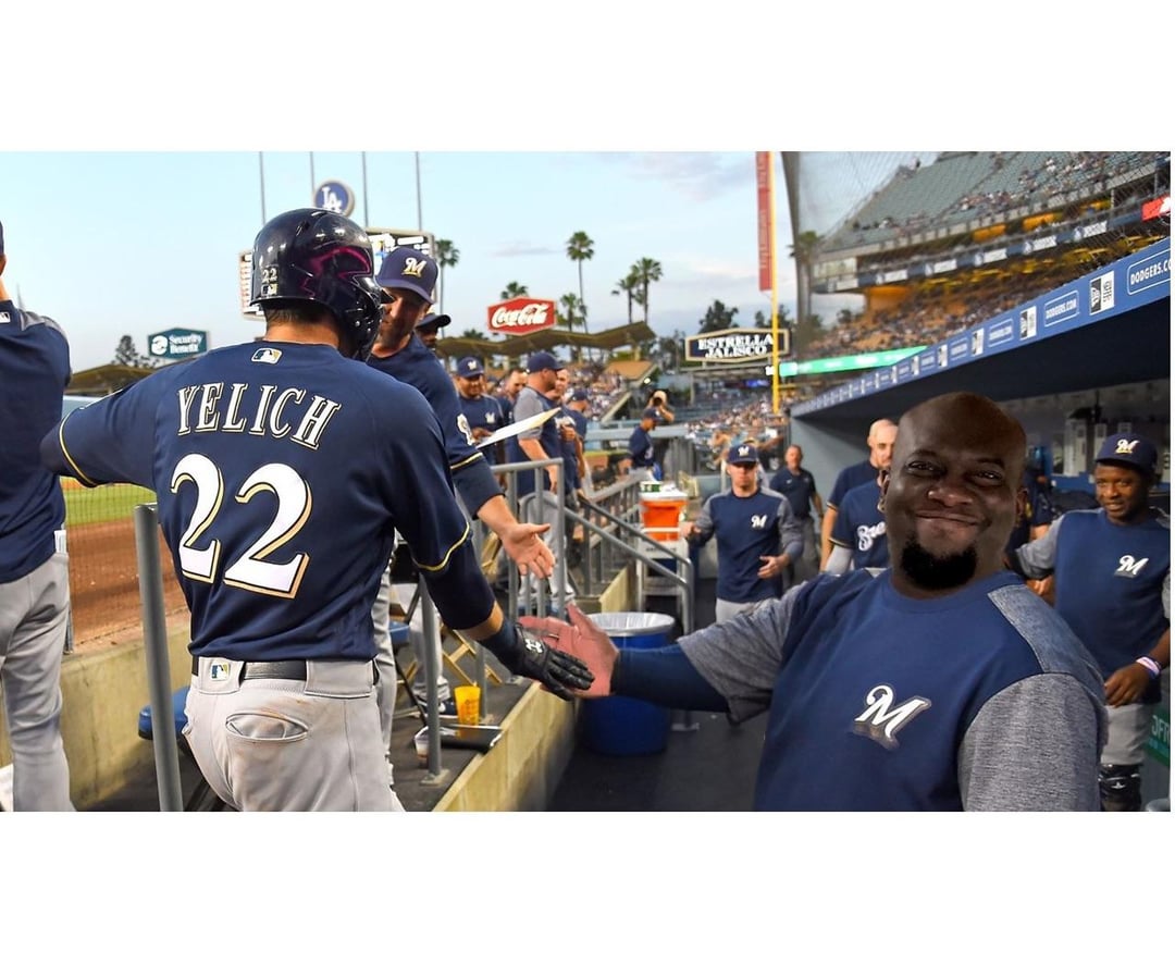 I made a bet with a Cubs fan from a different department at work in 2018 & 2019 that the Brewers would finish with a better record than the Cubs. He lost so I photoshopped him into these photos. I’m at a new job and he just started working at the same place so I had to give his department the photos