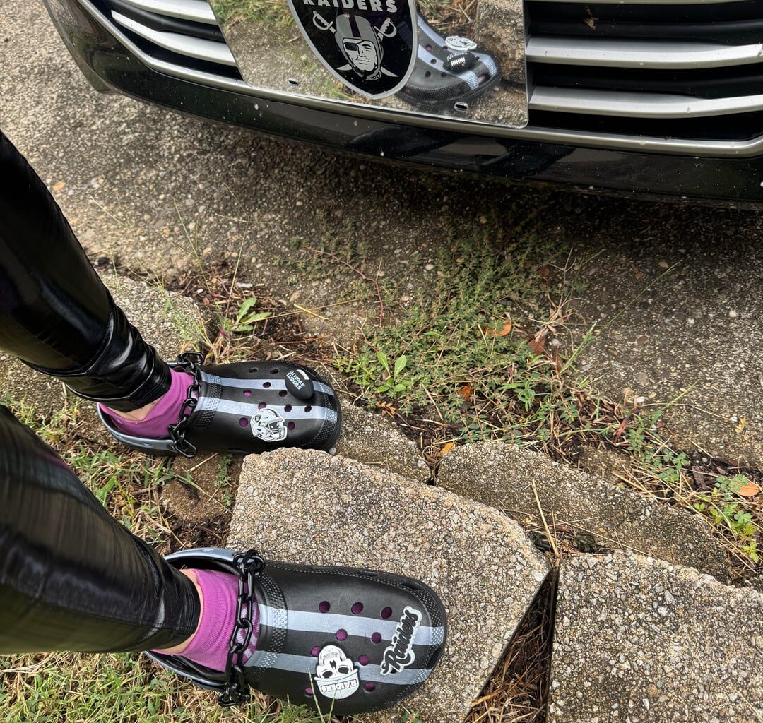 Got my Raiders crocs before they sold out