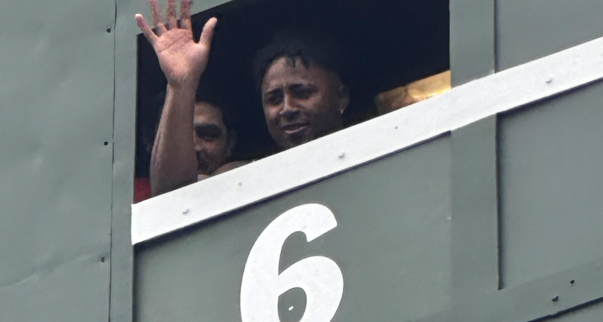 Ozzie Albies Visits The Scoreboard