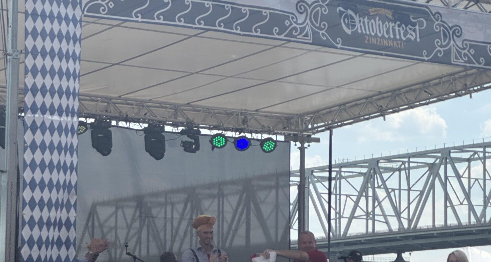 Brent Suter MCing the World’s Largest Chicken Dance in Cincinnati