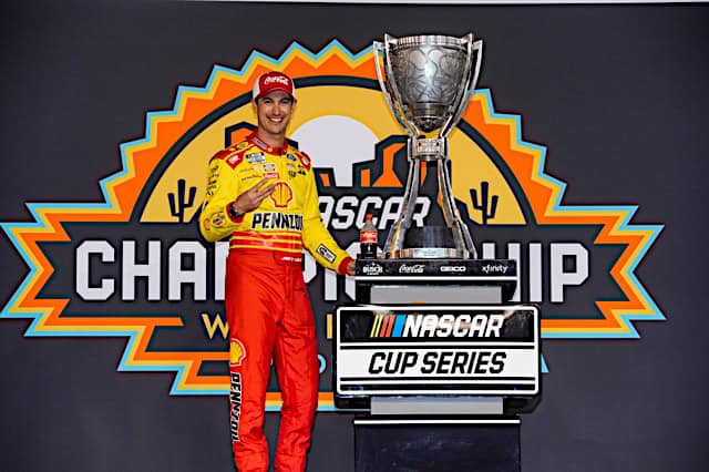 2024 Cup Phoenix II Joey Logano trophy (Credit: NKP)