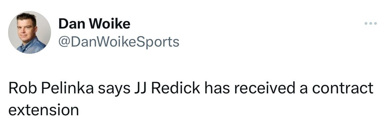 [Woike]: Rob Pelinka says JJ Redick has received a contract extension