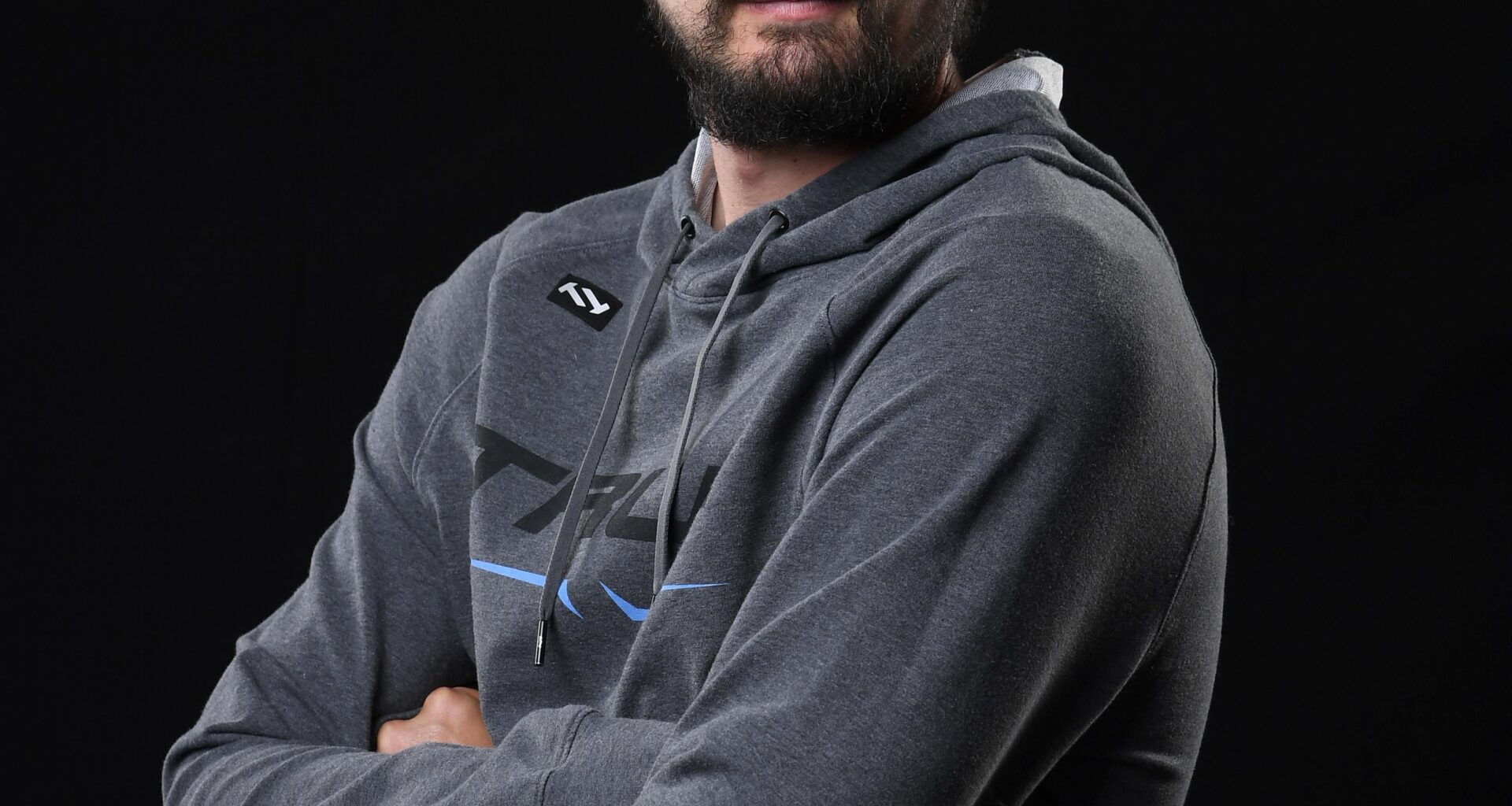 Connor Hellebuyck at Player Media Tour