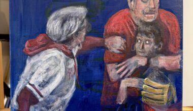 I painted the Phillies fan home run Karen in acrylic paint