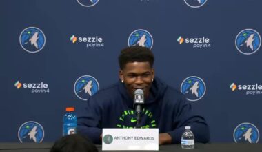 Anthony Edwards on which teammate he misses: “My n***a Jarred Vanderbilt.”