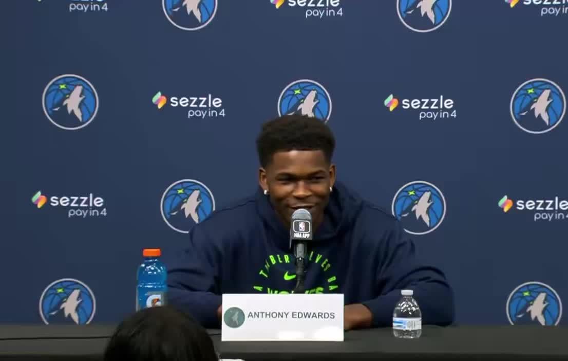 Anthony Edwards on which teammate he misses: “My n***a Jarred Vanderbilt.”