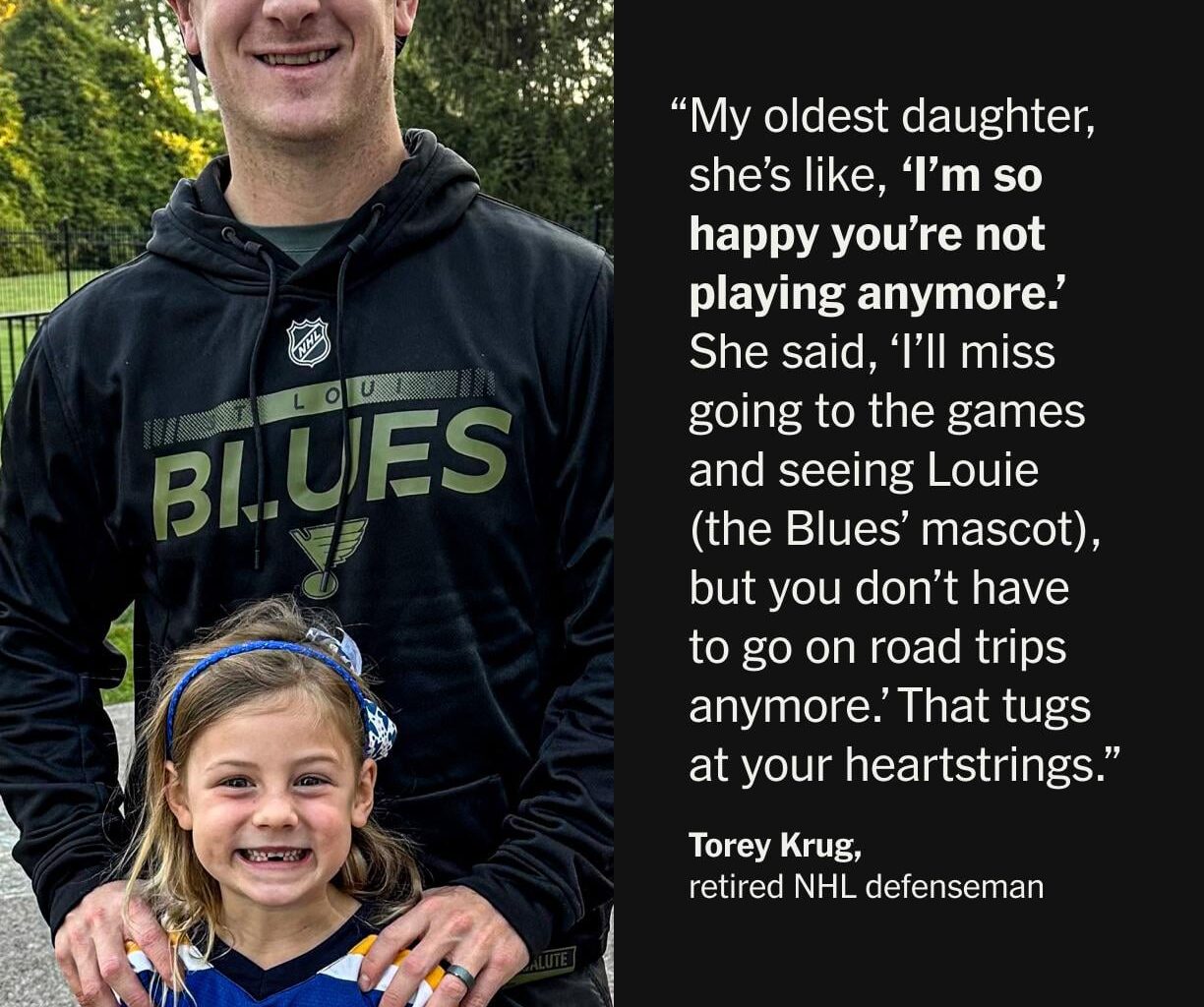 For Torey Krug, career-ending surgery is not the end — it’s the beginning of being a full-time dad