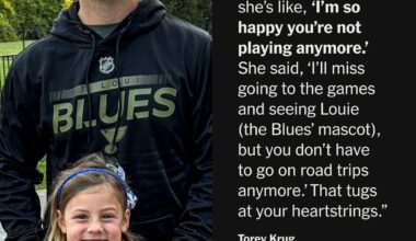 For Torey Krug, career-ending surgery is not the end — it’s the beginning of being a full-time dad