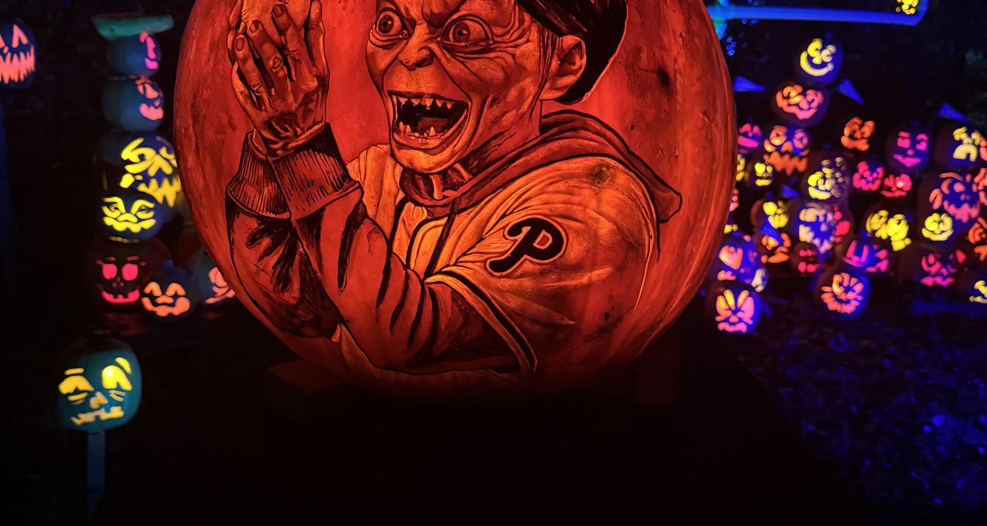 Philly Karen carved into a pumpkin at the Minnesota Zoo