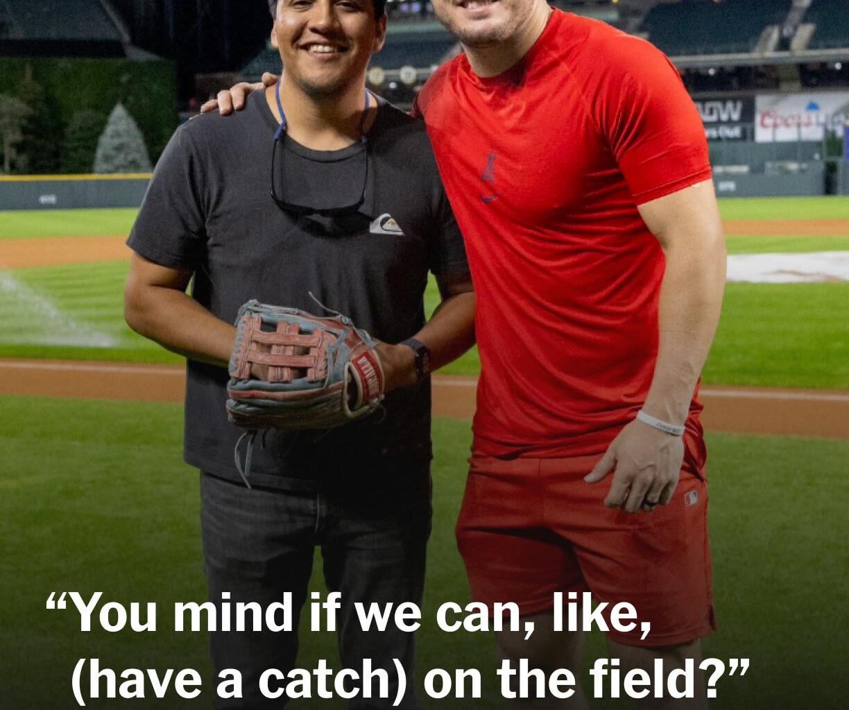 A fan’s request after catching Mike Trout’s home run ball