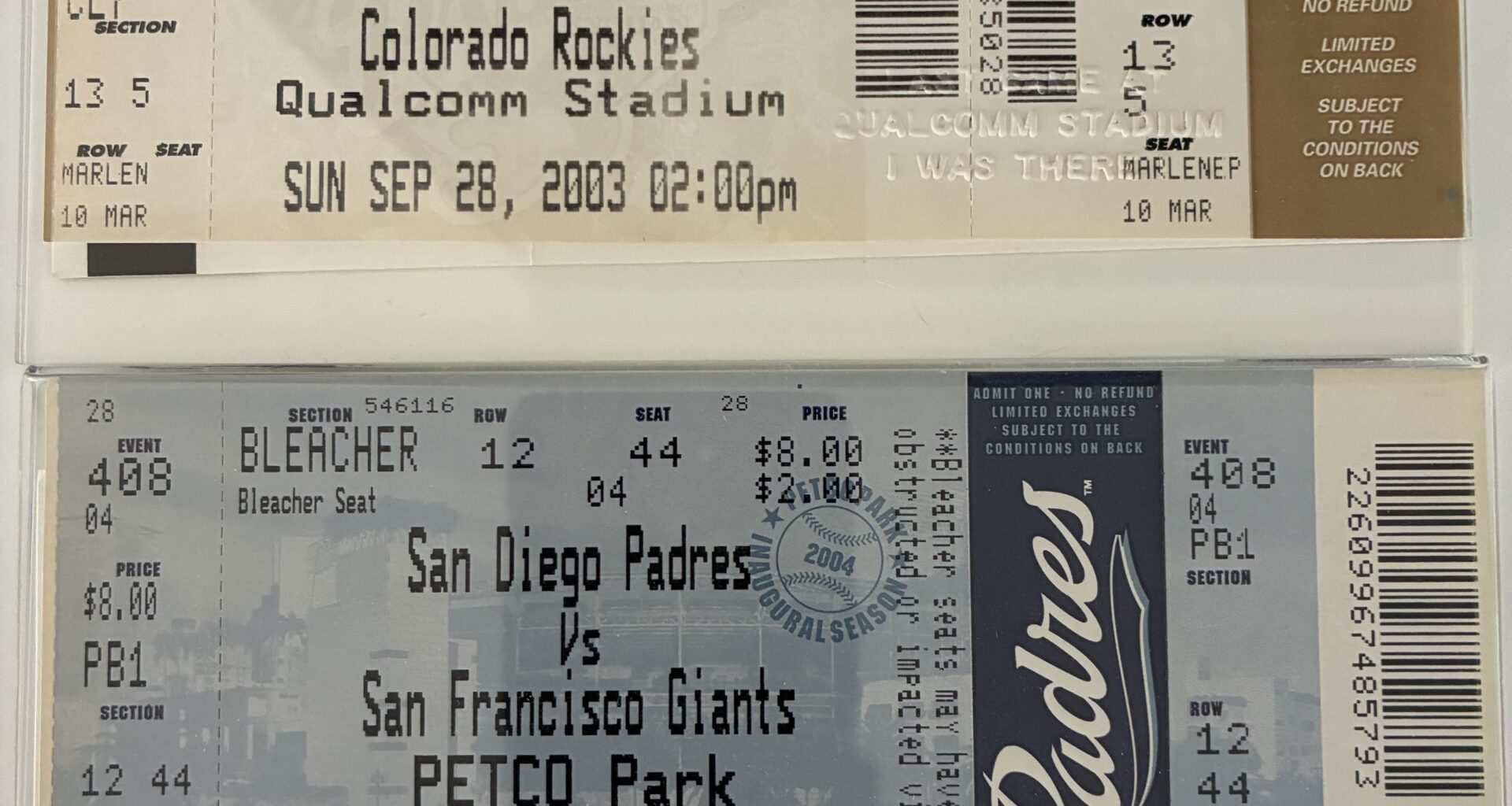 Last game at the Murph , first game at Petco.