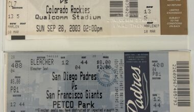 Last game at the Murph , first game at Petco.