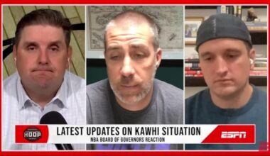 [MacMahon] "Kawhi and uncle Dennis decided long ago that all the NBA's rules and regulations do not apply to them. The salary cap rules, they don't apply to him. The injury report rules sure as hell don't apply to him. Any kind of load management rules, those don't apply to him. Tampering, nuh-uh."