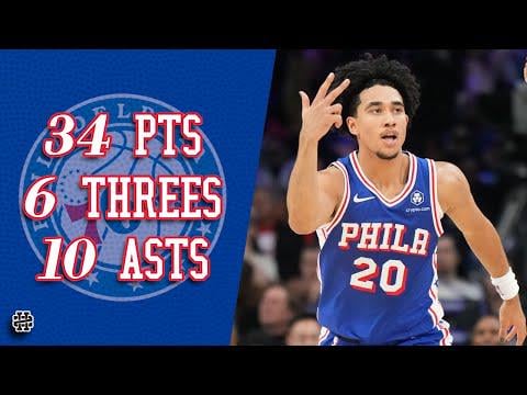 Jared McCain 34 PTS 6 3PM 10 ASTS vs Cavs