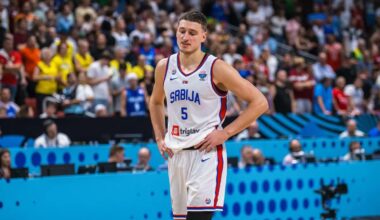 12.8pts, 4.0rbs, 2.2asts, 60/52/94 splits, +9.7 in 26 minutes of action for Nikola Jovic in the 2025 EuroBasket for Serbia