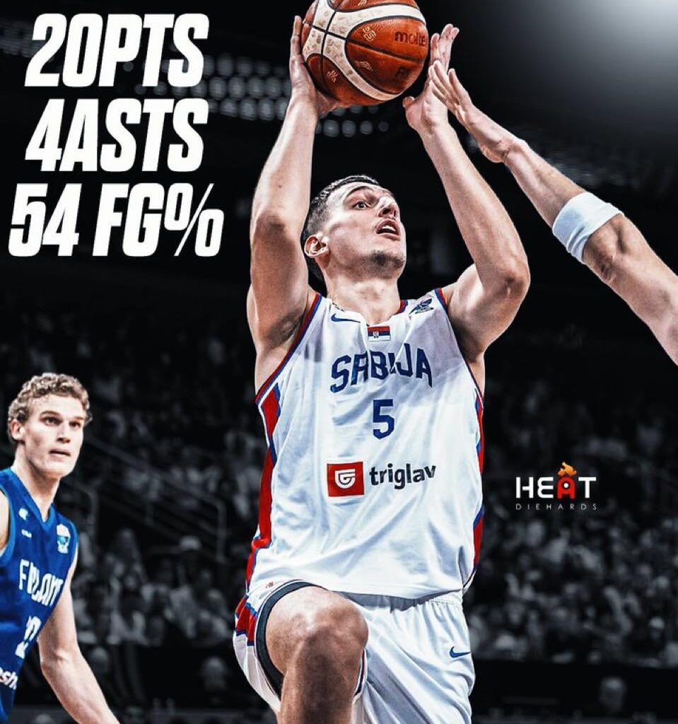 Nikola Jovic despite the loss: 20/4/4 on 7/13 FG (4/9 3 PT)