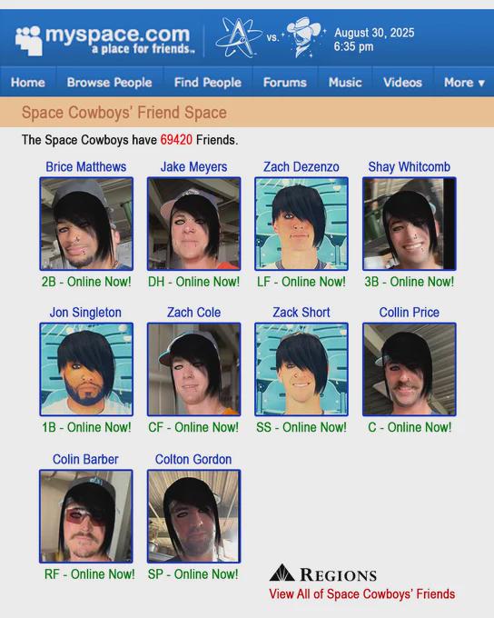 Lineup announcement last night for the space cowbys