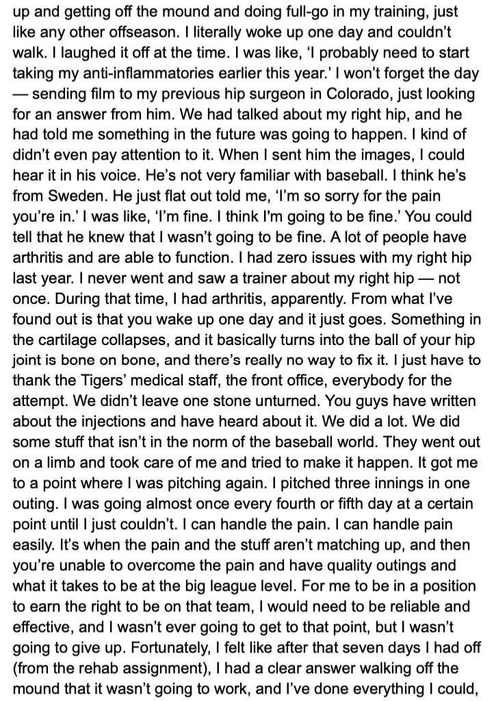 [Petzold] Alex Cobb: "I feel like I owe fans and everybody an explanation."