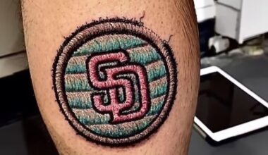 Padres pride on skin 🟤💛⚾️ Another fan tattoo — done by me in San Diego