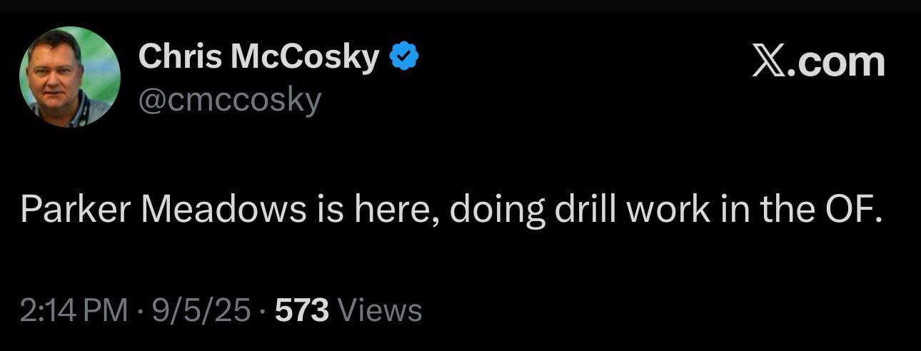 Parker Meadows back in Detroit.