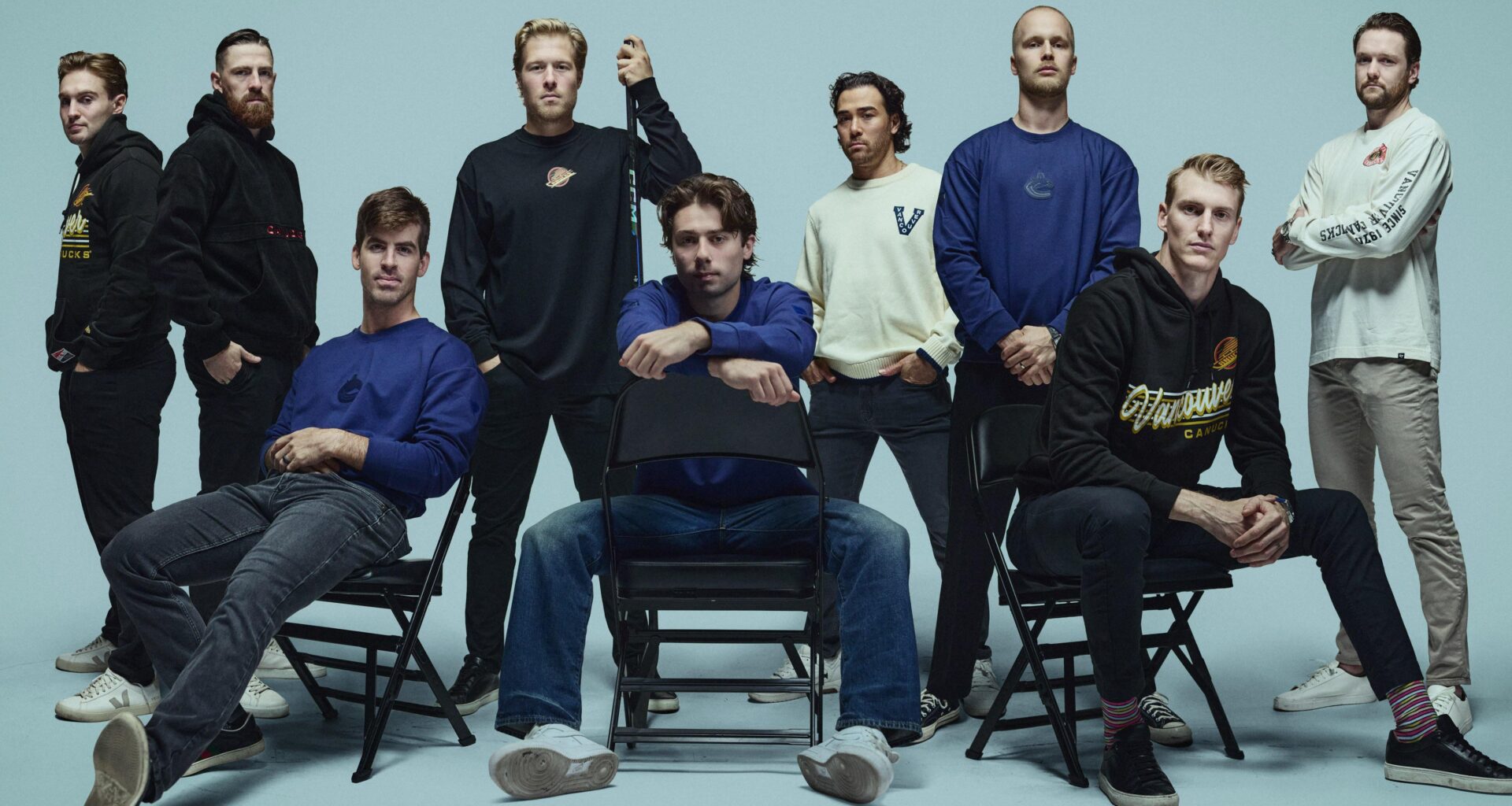 Canucks 25-26 Season Top Line Group Shot