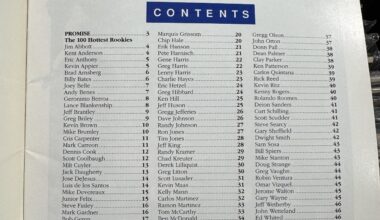Saw a baseball magazine from the ‘89-‘90 season that listed the top 100 rookies. Very interesting to see how few players were “hot” as rookies and how many fizzled out.