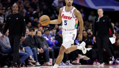 [Jones] Quentin Grimes has two options—an $8.7M qualifying offer with a no-trade clause or a one-year balloon payment to waive it—while the 76ers are open to a four-year deal; Grimes is open to the long-term contract, but the two sides remain far apart on money.