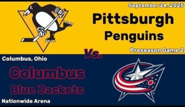 Pittsburgh Penguins vs Columbus Blue Jackets | Preseason Game 2 | All Goals