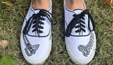 Painted my husband some Braves shoes!