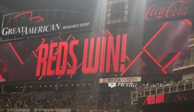 Reds win, Mets lose.  One game out.