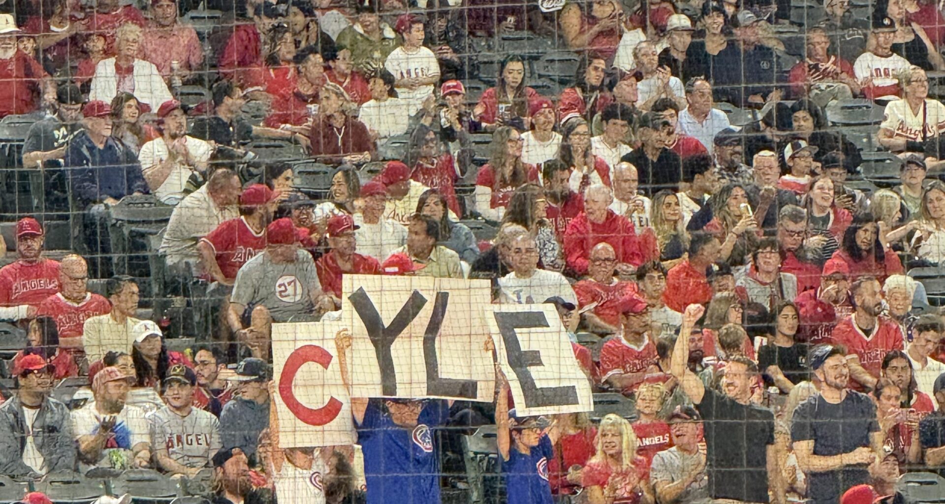 Cubs fans showing Kyle some love in (most likely) his last start